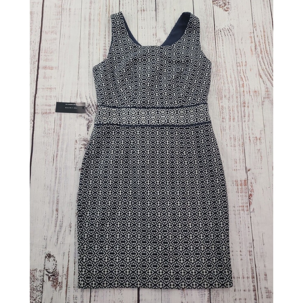 NWT‎ The Limited Tweed Geo Print Sleeveless Sheath Business Dress Women's 10